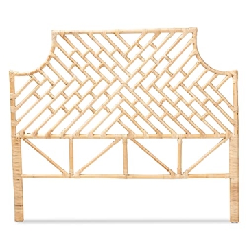 Elegant Bali & Pari Jayliah Rattan Headboard for Queen Bed