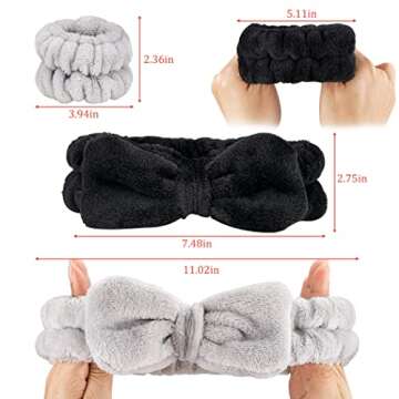 Celosia Spa Headband and Wristband Set for Women