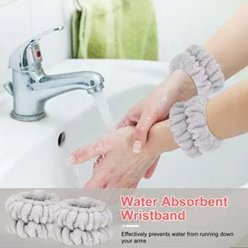 Celosia Spa Headband and Wristband Set for Women