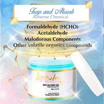 Lyon Lash Anti Allergy Gel Air Refresher | Absorb Fume & Odor from Lash Adhesive | Less Stinging and...