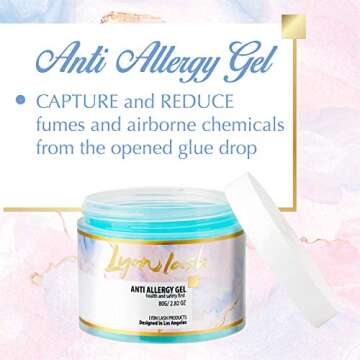 Lyon Lash Anti Allergy Gel Air Refresher | Absorb Fume & Odor from Lash Adhesive | Less Stinging and Headache After Use | Suitable For Classic & Volume Lashing | Eyelash Extension Supplies & Tools