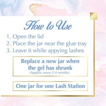 Lyon Lash Anti Allergy Gel Air Refresher | Absorb Fume & Odor from Lash Adhesive | Less Stinging and Headache After Use | Suitable For Classic & Volume Lashing | Eyelash Extension Supplies & Tools
