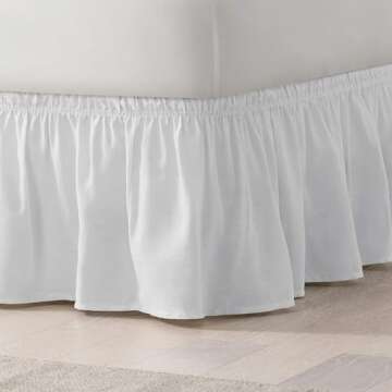 Easy Fit Elastic Bed Skirt - Elegant and Easy On/Off