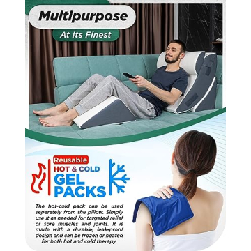 Lunix Orthopedic Wedge Pillow Set for Pain Relief and Recovery