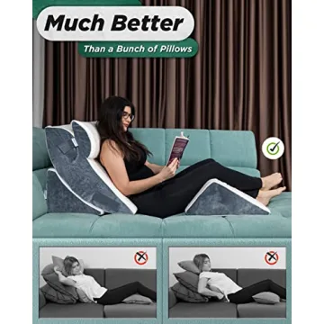 Lunix Orthopedic Wedge Pillow Set for Pain Relief and Recovery
