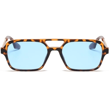 Trendy 70s Square Flat Aviator Sunglasses for All