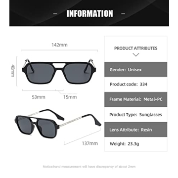 Trendy 70s Square Flat Aviator Sunglasses for All