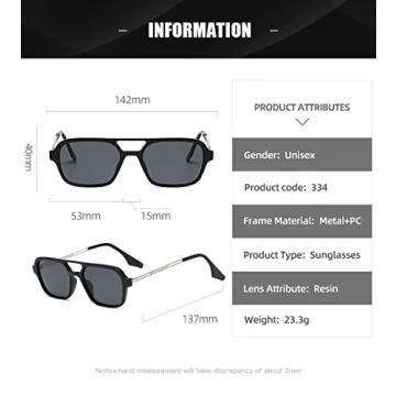 Trendy 70s Square Flat Aviator Sunglasses for All