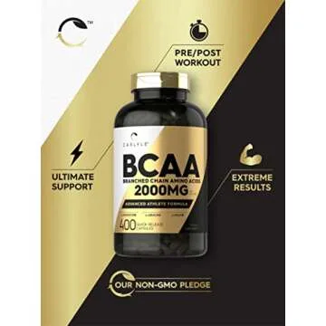 Carlyle BCAA Amino Acids Capsules | 2000mg | Non-GMO