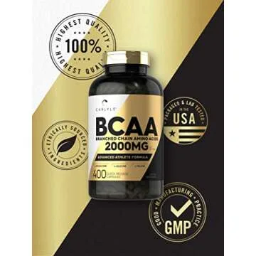 Carlyle BCAA Amino Acids Capsules | 2000mg | Non-GMO