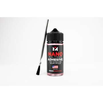 Nano Polymer Adhesive (50ml) - Ultimate 3D Printing Bed & Build Plate Adhesion - No Mess, Non-Toxic, Works for PLA, ABS, PEI, PEEK, Nylon, PC and More. Easy Application, Easy to Clean!