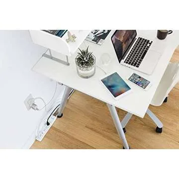 Belkin Surge Protector Power Strip - 6 AC Multiple Outlets - Flat Rotating Plug, 8ft Long Heavy-Duty Extension Cord for Home, Office, Travel, Computer Desktop & Charging Brick - White (720 Joules)