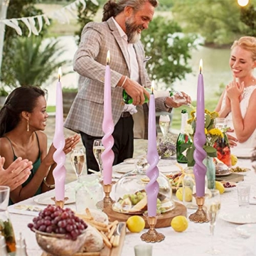 Spiral Taper Candle Set for Home Weddings Decor