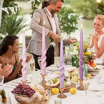 Spiral Taper Candle Set for Home Weddings Decor