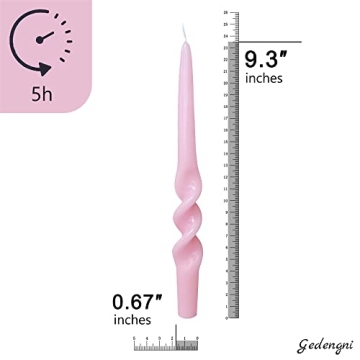 Spiral Taper Candle Set for Home Weddings Decor