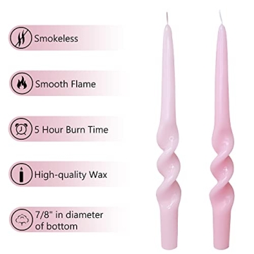 Spiral Taper Candle Set for Home Weddings Decor