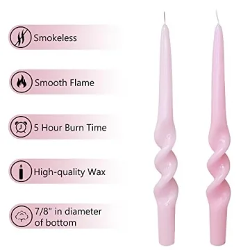 Spiral Taper Candle Set for Home Weddings Decor