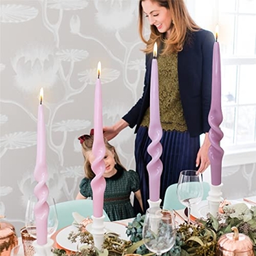 Spiral Taper Candle Set for Home Weddings Decor