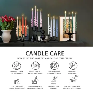 Spiral Taper Candle Set for Home Weddings Decor