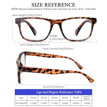 Blue Light Blocking Oversize Reading Glasses for Men