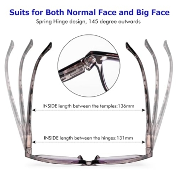 Blue Light Blocking Oversize Reading Glasses for Men