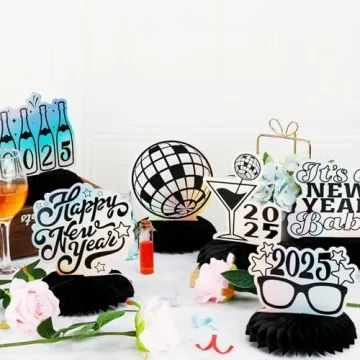 2025 Happy New Year Holiday Honeycomb Centerpieces
