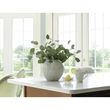 Stylish CozyWel White Ceramic Vase for Home Decor