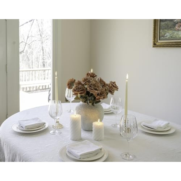 Stylish CozyWel White Ceramic Vase for Home Decor