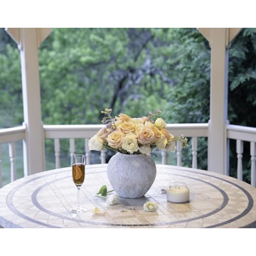 Stylish CozyWel White Ceramic Vase for Home Decor