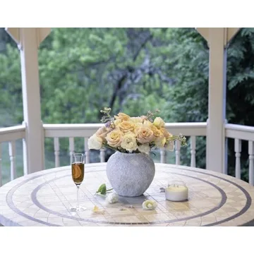 Stylish CozyWel White Ceramic Vase for Home Decor