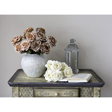 Stylish CozyWel White Ceramic Vase for Home Decor