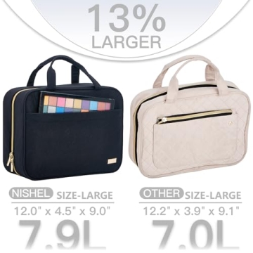 NISHEL Travel Toiletry Bag - Stylish Portable Organizer