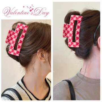 Valentine's Day Heart Hair Clips - Trendy Accessories for Women