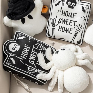 Phantoscope Spider Shaped Throw Pillow for Halloween