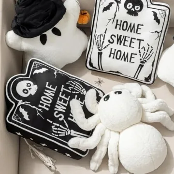 Phantoscope Spider Shaped Throw Pillow for Halloween