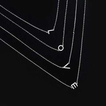 Elegant 14k Gold Sideways Initial Necklace for Women