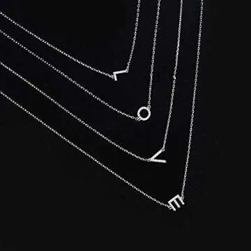 Elegant 14k Gold Sideways Initial Necklace for Women