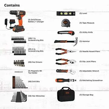 beyond by BLACK+DECKER Home Tool Kit with 20V MAX Drill/Driver, 83-Piece (BDPK70284C1AEV), BDPK70284C1AEV