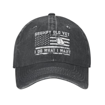 Funny Military Veteran Hat - Grumpy Old Vet Baseball Cap