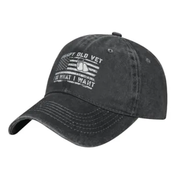 Grumpy Old Vet Military Veteran Baseball Hat