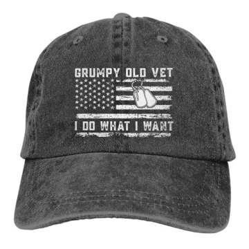 Grumpy Old Vet Military Veteran Baseball Hat