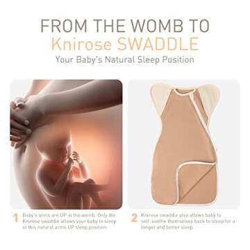 Knirose Swaddle Blanket with Arms Up Design for Infants