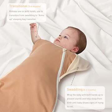 Knirose Swaddle Blanket with Arms Up Design for Infants