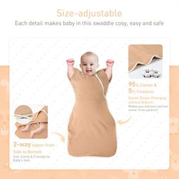 Knirose Swaddle Blanket with Arms Up Design for Infants