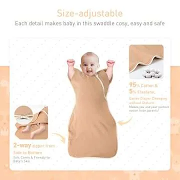 Knirose Swaddle Blanket with Arms Up Design for Infants