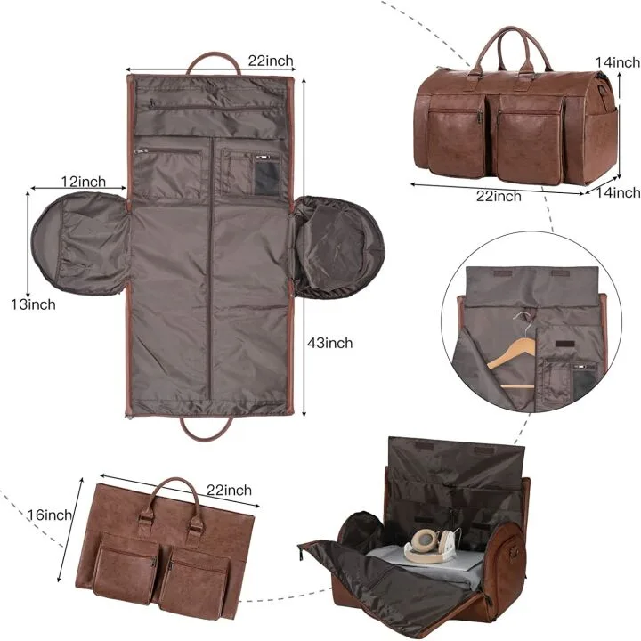 Seyfocnia 2 in 1 Travel Garment Bag for Business Trip