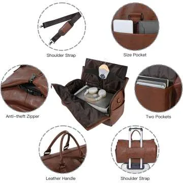 Seyfocnia 2 in 1 Travel Garment Bag for Business Trip
