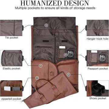 Seyfocnia 2 in 1 Travel Garment Bag for Business Trip