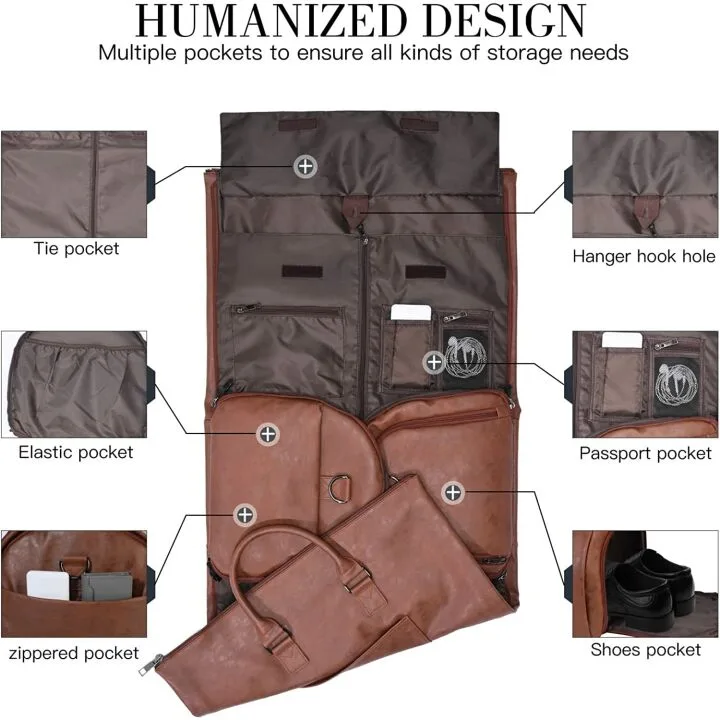 Seyfocnia 2 in 1 Travel Garment Bag for Business Trip