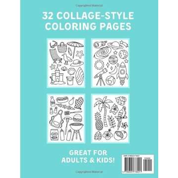 The Summer Collection Coloring Book: Collage-Style Designs for Adults and Kids (Collage-Style Coloring Books)